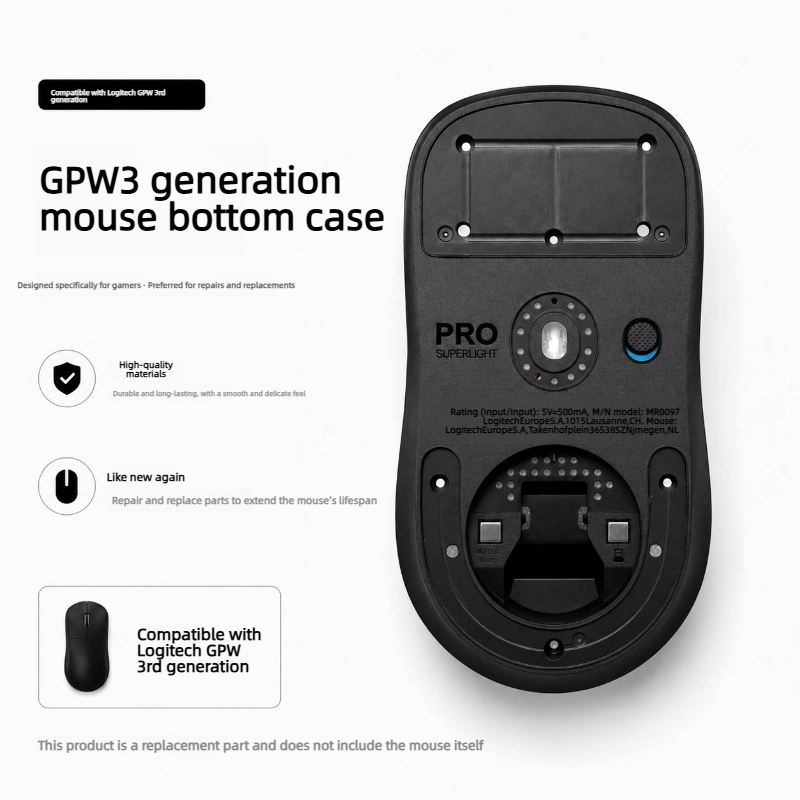 Replacement Mouse Bottom Case  - Logitech Mouse G Pro X Superlight 评论和价格