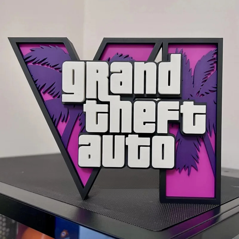 3d GTA 6 Grand Theft Auto Logo - Accessories For Your Gaming Room 评论和价格
